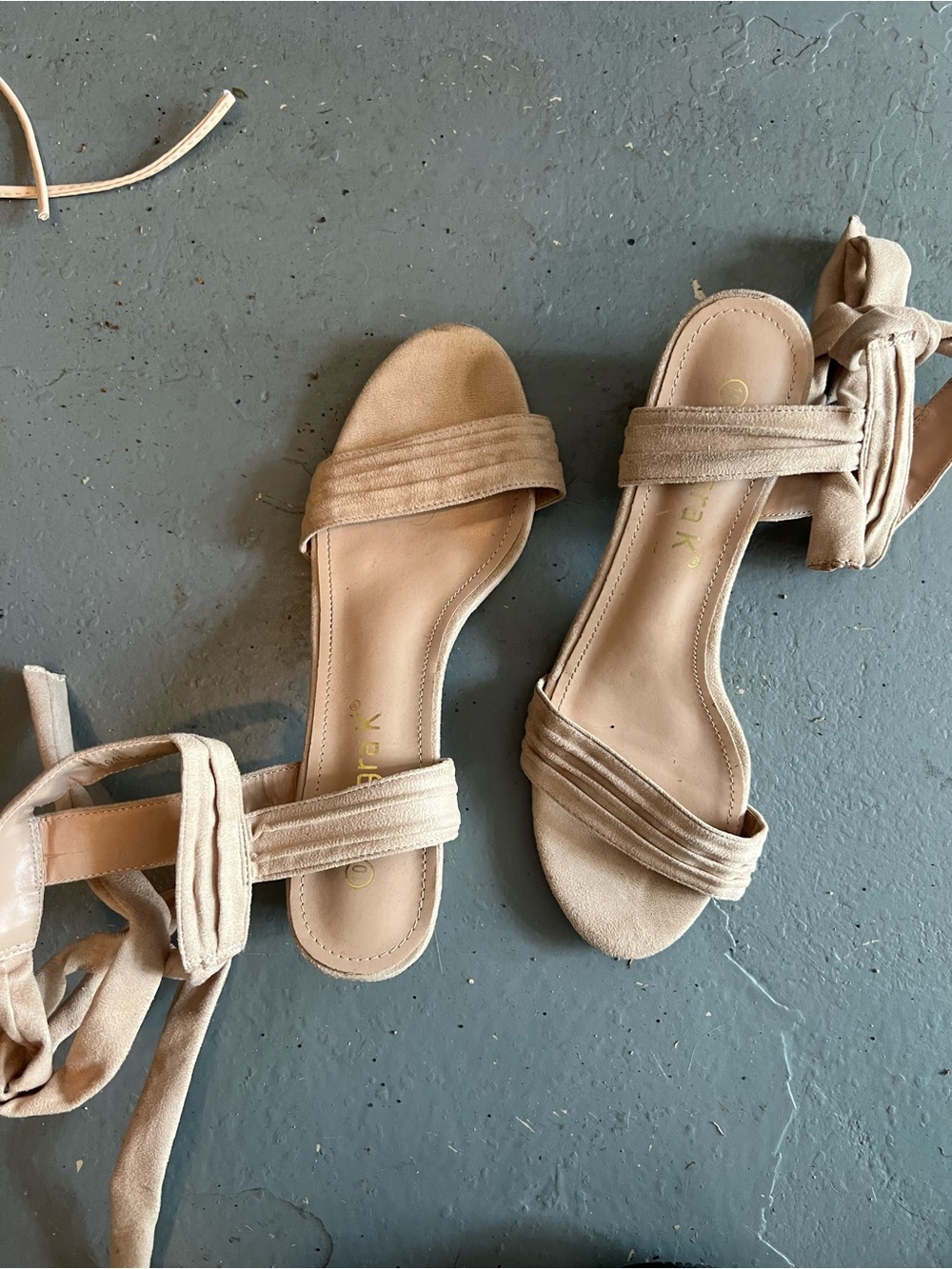 Neutral Tie-Wrap Women’s Sandals - Beige